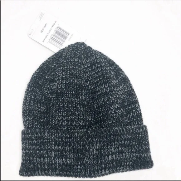 Hurley Unisex Max Cuff Slouchy 2.0 Knit Black Gray Beanie Winter Space Dye - Picture 2 of 11